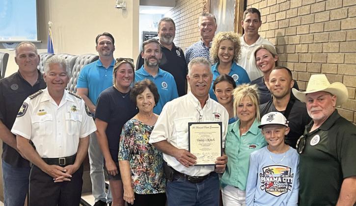 Owners of Today's Ketch and their family accept proclamation from parish officials celebrating their 38th year of operation in St. Bernard Parish.