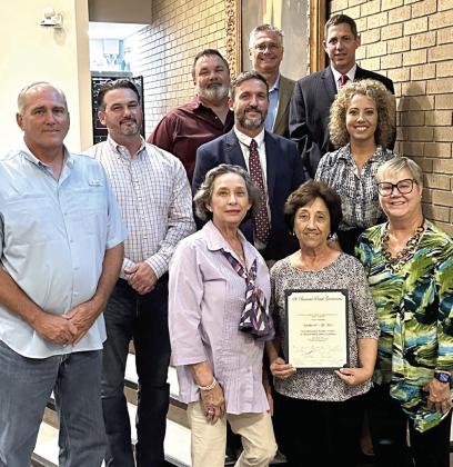 BPW members Claudette Reuther, Wanda Alcon and Deborah Fagan accept proclamation from council dedicating October 16-20 as “National Business Women's Week” in the parish.
