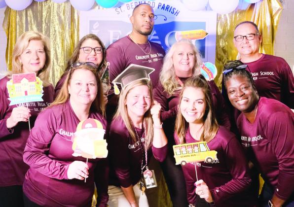 Pictured are Chalmette High School staff members at this year's Back-to-School Rally.